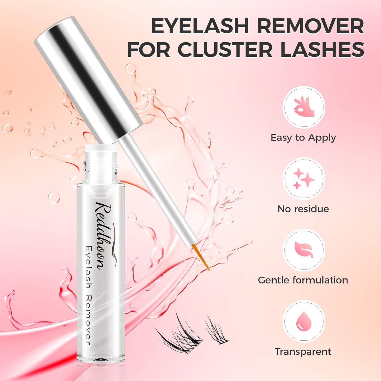 2 Pcs Lash Clusters Bond and Seal with 5Ml Cluster Eyelashes Remover Kit, Eyelash Extension Bond and Seal, Lash Bond and Seal Waterproof (Bond+Seal+Remover)