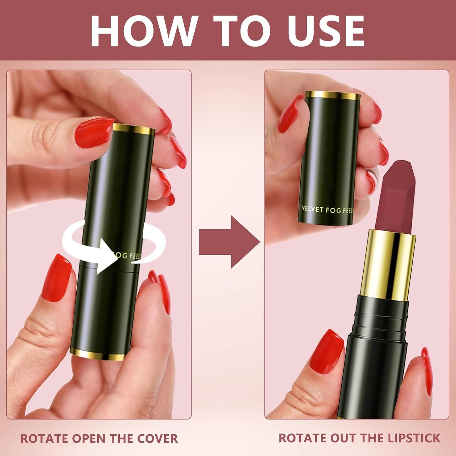 2 Pcs Matte Lipstick,Velvet Matte Lip Sticks,Red Velvet Lipstick,Smudge Proof Long Lasting Lipstick,Waterproof Non-Stick Cup Lip Stain for Women Girls(Retro Red + Rouge)