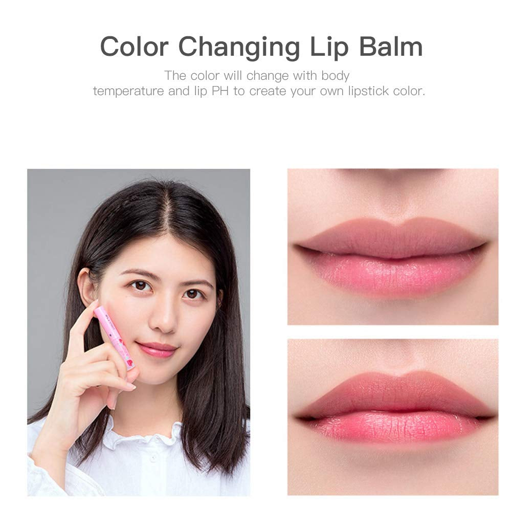 Strawberry Lasting Moisturizing Color Changing Lip Balm Gloss Lipstick Beauty Temperature Color Change Lip Gloss Care