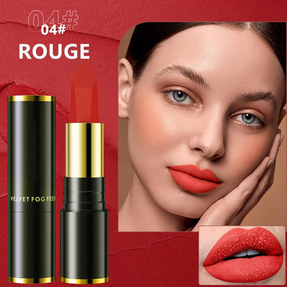 2 Pcs Matte Lipstick,Velvet Matte Lip Sticks,Red Velvet Lipstick,Smudge Proof Long Lasting Lipstick,Waterproof Non-Stick Cup Lip Stain for Women Girls(Retro Red + Rouge)