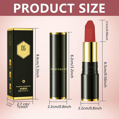 2 Pcs Matte Lipstick,Velvet Matte Lip Sticks,Red Velvet Lipstick,Smudge Proof Long Lasting Lipstick,Waterproof Non-Stick Cup Lip Stain for Women Girls(Retro Red + Rouge)