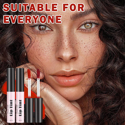 2 Colors Peel off Lip Stain Peel off Lip Tint Stain Matte Lip Tattoo Peel off Long Lasting Waterproof Lip Peel off Stain Non-Stick Cup Peel off Lip Stain (01+02)